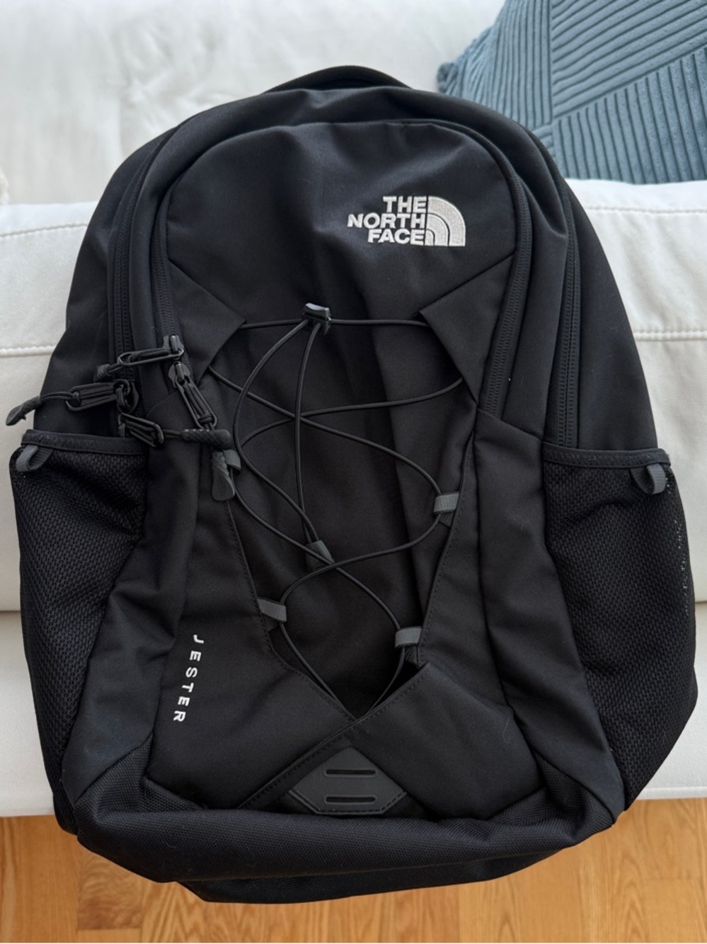 The North Face Black Jester Backpack with External Bungee